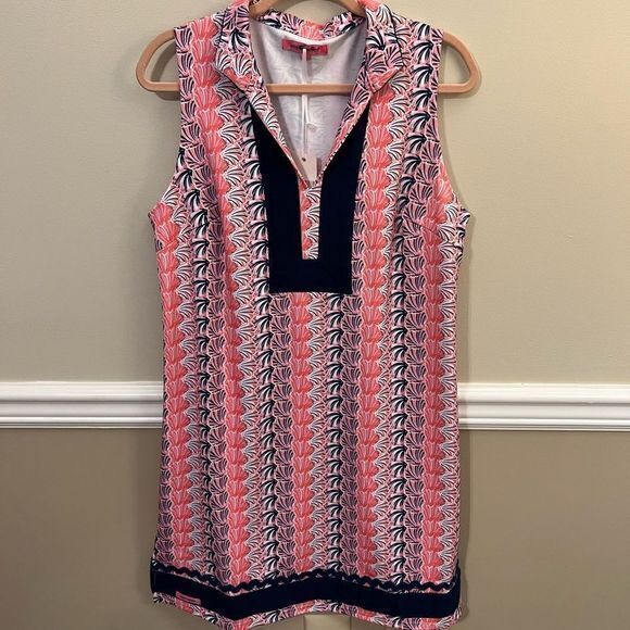 NWT Simply Southern Women's Tunic Dress Scallop Pattern Pink‎ Large - Picture 1 of 5